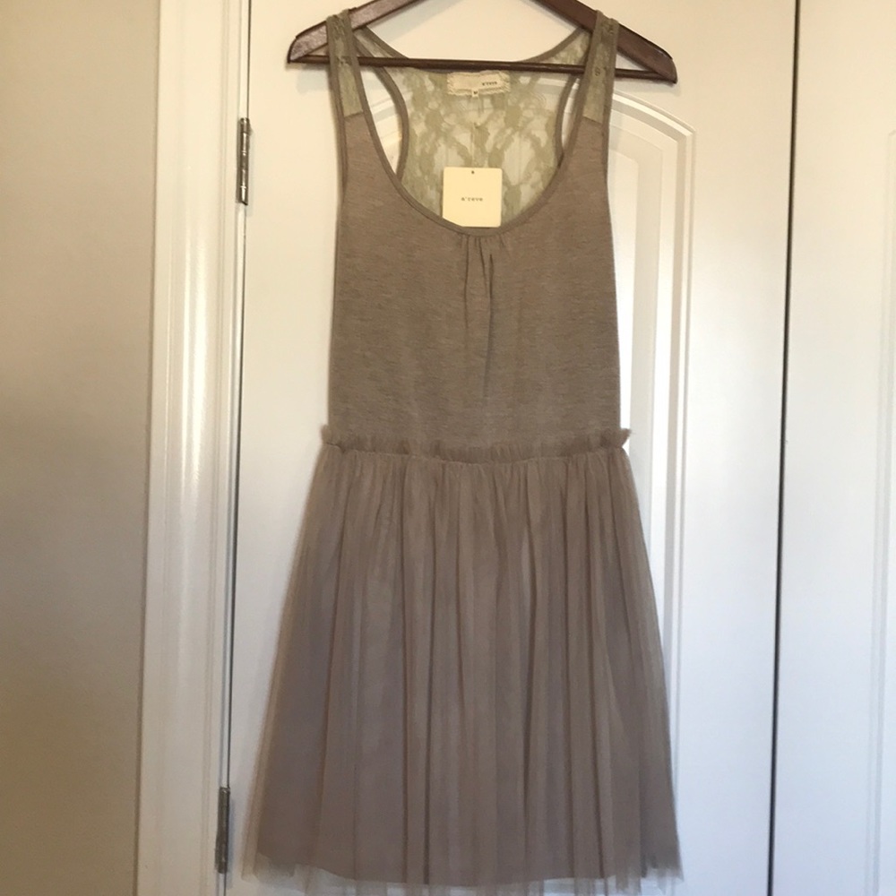 Boutique Tank Dress with Tulle Skirt - NWT